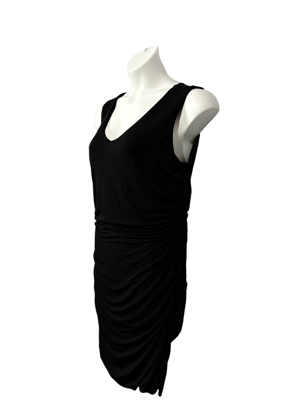 LE CHÂTEAU Plus Size XXL Black Ruched Cocktail Dress Stretch Little Black Dress - Picture 6 of 9